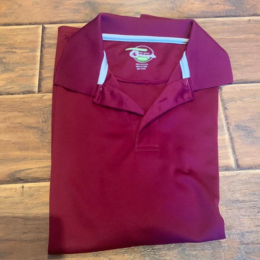 maroon/burgundy polo
